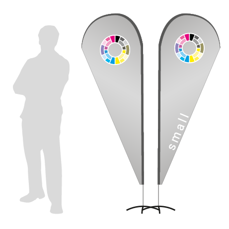 Beachflag Drop | Small (210 cm) | beidseitig bedruckt